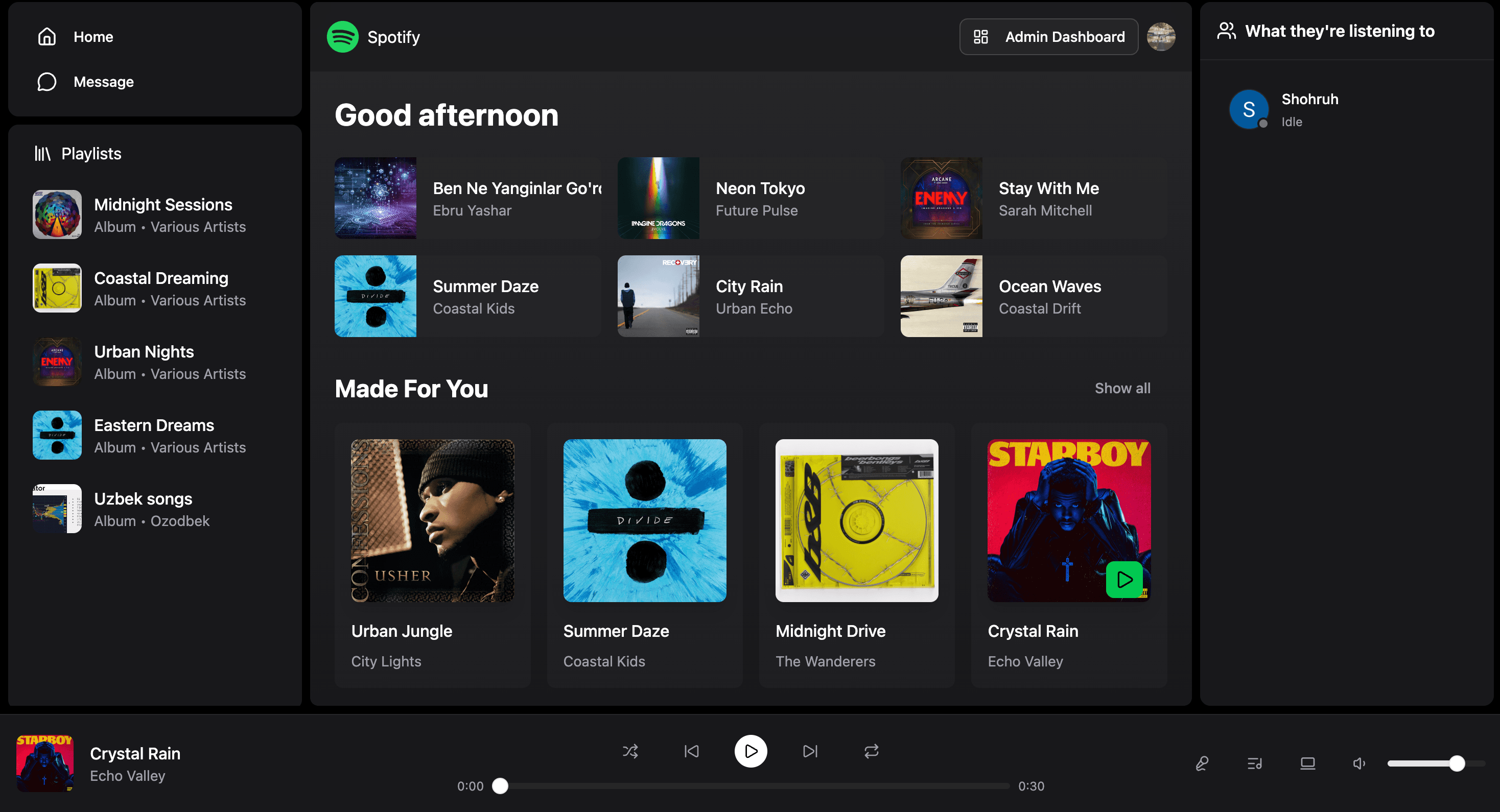 Spotify Clone website preview